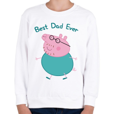 PRINTFASHION Best Dad Ever - Gyerek pulóver - Fehér gyerek póló
