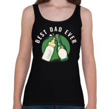 PRINTFASHION Best Dad Ever - Női atléta - Fekete női trikó