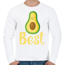 PRINTFASHION Best - Férfi pulóver - Fehér férfi pulóver, kardigán