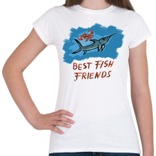 PRINTFASHION best fish friends - Női póló - Fehér női póló