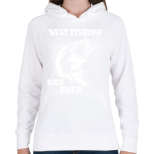 PRINTFASHION Best Fishing - Női kapucnis pulóver - Fehér női pulóver, kardigán