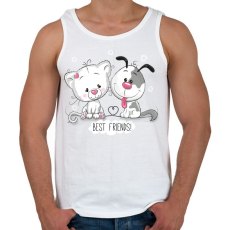 PRINTFASHION best frends - Férfi atléta - Fehér