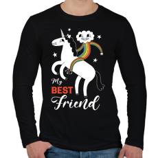 PRINTFASHION Best friend - Férfi hosszú ujjú póló - Fekete
