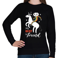 PRINTFASHION Best friend - Női pulóver - Fekete női pulóver, kardigán