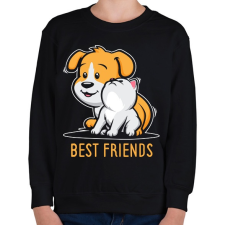 PRINTFASHION Best friends - Gyerek pulóver - Fekete gyerek pulóver, kardigán
