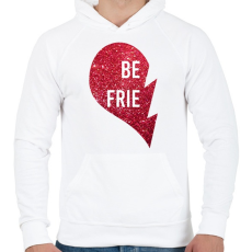 PRINTFASHION Best friends - left - Férfi kapucnis pulóver - Fehér