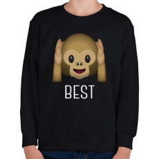 PRINTFASHION Best Friends - Monkey 1 - Gyerek pulóver - Fekete