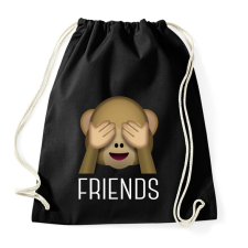 PRINTFASHION Best Friends - Monkey 2 - Sportzsák, Tornazsák - Fekete tornazsák