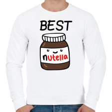 PRINTFASHION Best Friends - Nutellás kenyér 1 - Férfi pulóver - Fehér férfi pulóver, kardigán