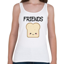 PRINTFASHION Best Friends - Nutellás kenyér 2 - Női atléta - Fehér női trikó
