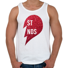 PRINTFASHION Best friends - right - Férfi atléta - Fehér