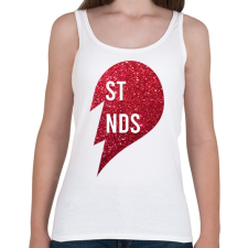 PRINTFASHION Best friends - right - Női atléta - Fehér női trikó