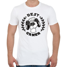 PRINTFASHION Best Gamer - Férfi póló - Fehér