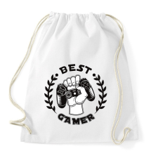 PRINTFASHION Best Gamer - Sportzsák, Tornazsák - Fehér tornazsák