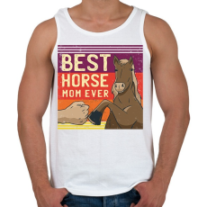 PRINTFASHION Best Horse Mom Ever - Férfi atléta - Fehér