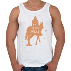 PRINTFASHION Best in the west - Férfi atléta - Fehér