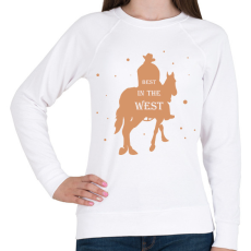 PRINTFASHION Best in the west - Női pulóver - Fehér