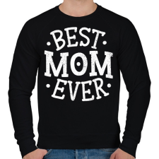 PRINTFASHION Best Mom Ever - Férfi pulóver - Fekete férfi pulóver, kardigán