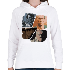 PRINTFASHION Best of Clint Eastwood - Női kapucnis pulóver - Fehér