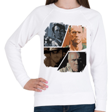 PRINTFASHION Best of Clint Eastwood - Női pulóver - Fehér
