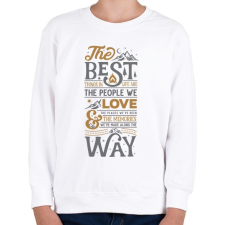 PRINTFASHION Best things - a legjobb dolgok az életben - Gyerek pulóver - Fehér gyerek pulóver, kardigán
