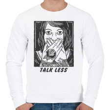 PRINTFASHION Beszélj kevesebbet - Férfi pulóver - Fehér férfi pulóver, kardigán