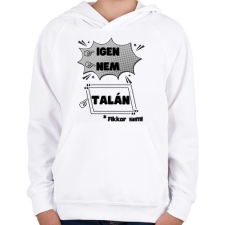 PRINTFASHION Beszélő póló - Gyerek kapucnis pulóver - Fehér gyerek pulóver, kardigán