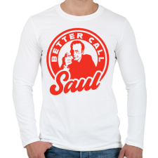 PRINTFASHION Better Call Saul  - Férfi hosszú ujjú póló - Fehér férfi póló