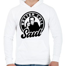 PRINTFASHION Better Call Saul  - Férfi kapucnis pulóver - Fehér