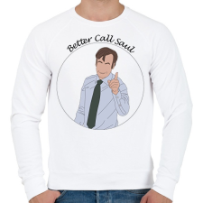 PRINTFASHION Better Call Saul - minta - Férfi pulóver - Fehér férfi pulóver, kardigán