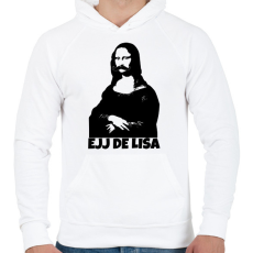 PRINTFASHION BETYÁROS LISA - Férfi kapucnis pulóver - Fehér