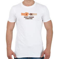 PRINTFASHION BFF - Best Friend Forever - Férfi póló - Fehér