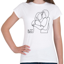 PRINTFASHION BFF - Vonalas minta - Női póló - Fehér női póló