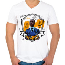 PRINTFASHION Bianca firka - Férfi V-nyakú póló - Fehér férfi póló