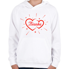 PRINTFASHION Bianka - Gyerek kapucnis pulóver - Fehér gyerek pulóver, kardigán