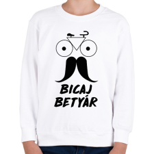 PRINTFASHION Bicaj betyár - Gyerek pulóver - Fehér gyerek pulóver, kardigán