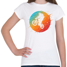 PRINTFASHION Bicajos asztronauta - Női póló - Fehér női póló