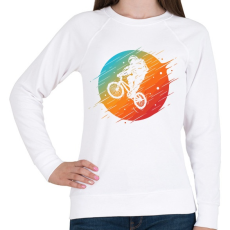 PRINTFASHION Bicajos asztronauta - Női pulóver - Fehér