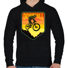 PRINTFASHION bicajos  - Férfi kapucnis pulóver - Fekete férfi pulóver, kardigán