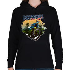 PRINTFASHION bicajos  - Női kapucnis pulóver - Fekete női pulóver, kardigán