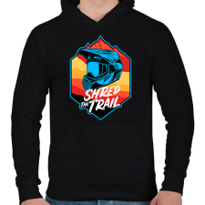 PRINTFASHION bicajos sisak - Férfi kapucnis pulóver - Fekete férfi pulóver, kardigán