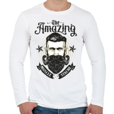 PRINTFASHION Bicepszbajusz - Férfi hosszú ujjú póló - Fehér