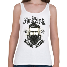PRINTFASHION Bicepszbajusz - Női atléta - Fehér női trikó