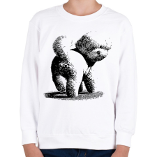 PRINTFASHION Bichon kutyás minta - Gyerek pulóver - Fehér gyerek pulóver, kardigán