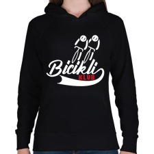 PRINTFASHION Bicikli Klub - Női kapucnis pulóver - Fekete női pulóver, kardigán