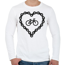 PRINTFASHION Bicikli love - Férfi hosszú ujjú póló - Fehér férfi póló