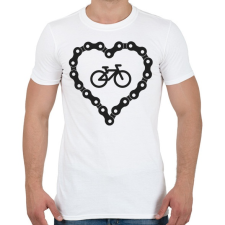 PRINTFASHION Bicikli love - Férfi póló - Fehér férfi póló