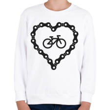 PRINTFASHION Bicikli love - Gyerek pulóver - Fehér gyerek pulóver, kardigán
