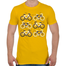 PRINTFASHION Biciklik - Férfi póló - Sárga férfi póló