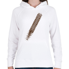 PRINTFASHION Biciklinyom - Női kapucnis pulóver - Fehér női pulóver, kardigán